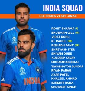 India Odi squad 2024