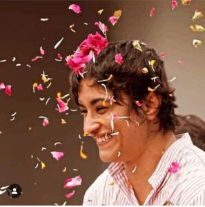 Vinesh phogat's gets gold medal upon return to Village from Paris Olympics 2024